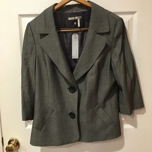 Brand new, well made, gray blazer